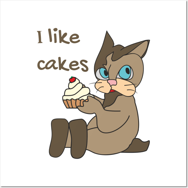 I like cakes Wall Art by Alekvik